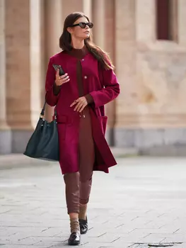 Выкройка: Пальто из искусственной замши