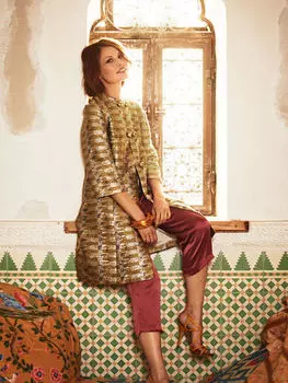 Выкройка: Пальто из парчи