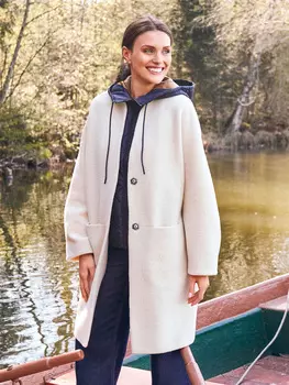 Выкройка: Пальто О-силуэта из шерстяного сукна