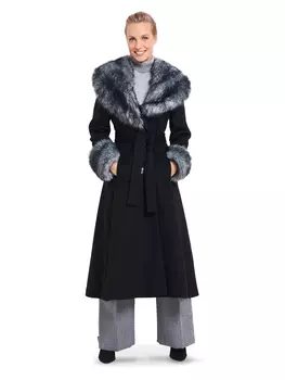 Выкройка: Пальто с меховым воротником