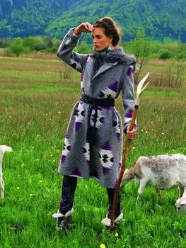 Выкройка: Пальто с шалевым воротником