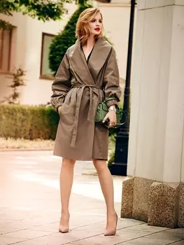 Выкройка: Пальто с запахом и шалевым воротником