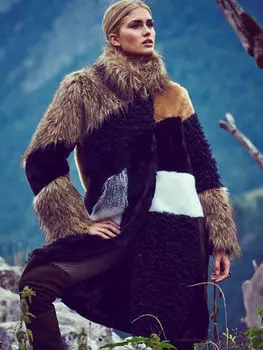 Выкройка: Меховое пальто в стиле пэчворк