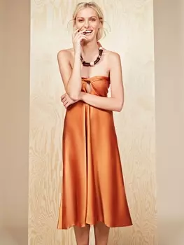 Выкройка: Платье-бандо с вырезом капелькой