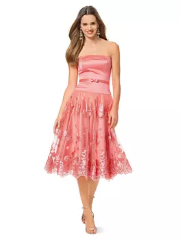 Выкройка: Платье-бюстье с пышной юбкой