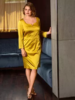 Выкройка: Платье-футляр с фигурным вырезом