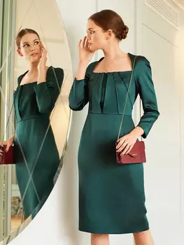 Выкройка: Платье-футляр с необычным вырезом