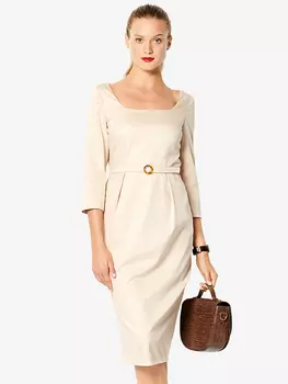 Выкройка: Платье-футляр с рукавами 3/4