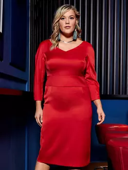 Выкройка: Платье-футляр с рукавами 7/8