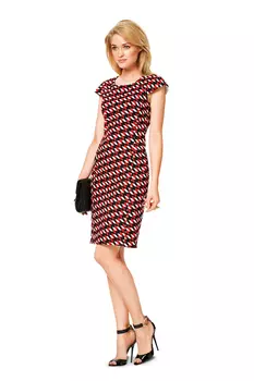 Выкройка: Платье-футляр с рукавами реглан