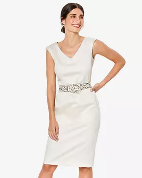 Выкройка: Платье-футляр с V-вырезами