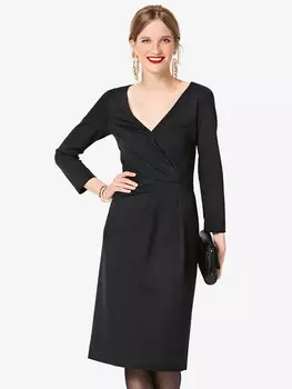 Выкройка: Платье-футляр с V-вырезом