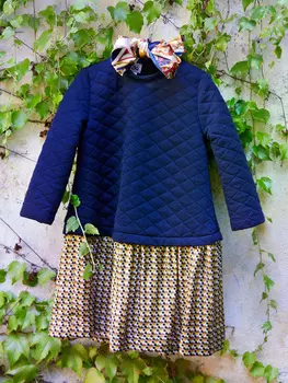 Выкройка: Платье из разнофактурных тканей