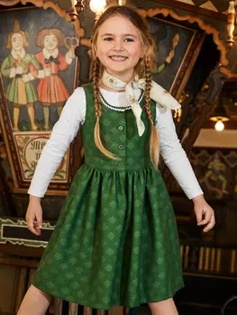 Выкройка: Платье из жаккарда для девочки