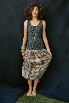 Выкройка: Платье-майка с шифоновой юбкой