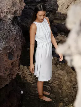 Выкройка: Платье на кулиске с завязками