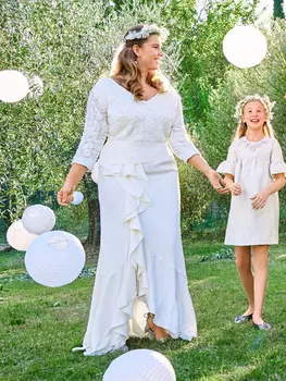 Выкройка: Платье невесты с V-вырезом