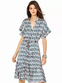 Выкройка: Платье-рубашка с оборками