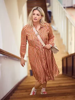 Выкройка: Платье-рубашка с отрезной юбкой