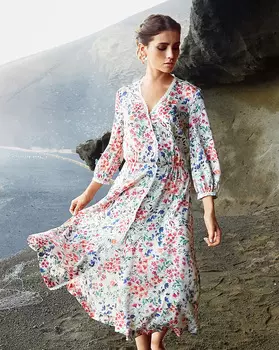 Выкройка: Платье-рубашка с V-вырезом