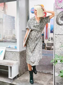 Выкройка: Платье с эффектом запаха