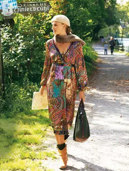 Выкройка: Платье с эффектом запаха