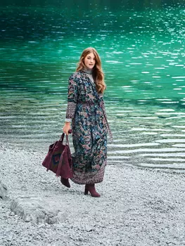 Выкройка: Платье с эффектом запаха на лифе