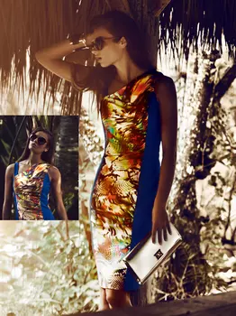 Выкройка: Платье с асимметричным вырезом горловины