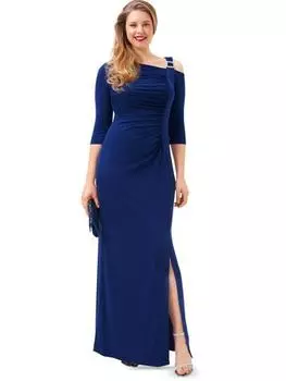 Выкройка: Платье с асимметричным вырезом горловины