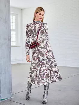 Выкройка: Платье с цельнокроеным воротником