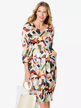 Выкройка: Платье с цельнокроеными карманами