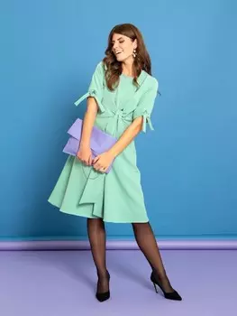 Выкройка: Платье с цельнокроеными завязками