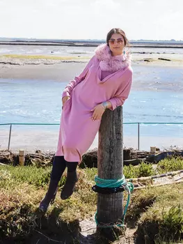 Выкройка: Платье с драпирующимся воротником