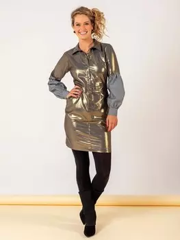 Выкройка: Платье с комбинированными рукавами