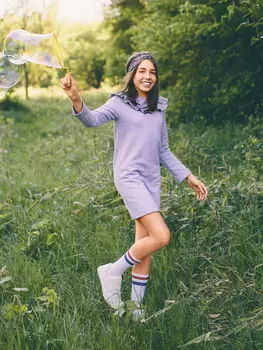 Выкройка: Платье с круглой кокеткой