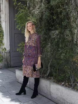 Выкройка: Платье с маленькими оборками