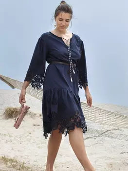 Выкройка: Платье с макси-оборкой