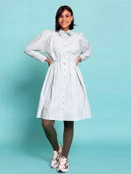 Выкройка: Платье с объемными рукавами реглан