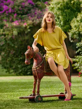 Выкройка: Платье с оборками для подружки невесты