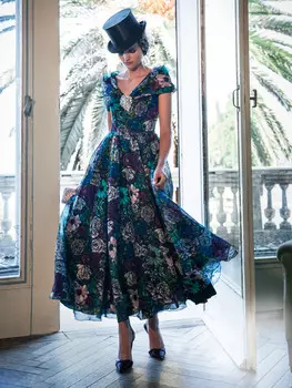 Выкройка: Платье с отрезной юбкой