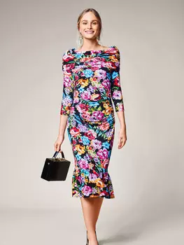 Выкройка: Платье с пышной оборкой внизу