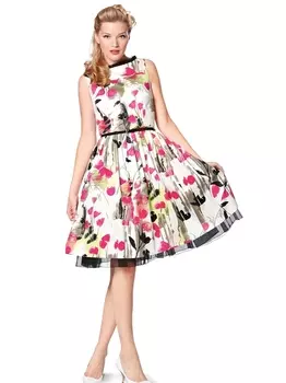 Выкройка: Платье с пышной юбкой