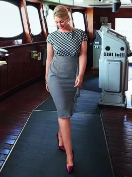 Выкройка: Платье с пышным воланом