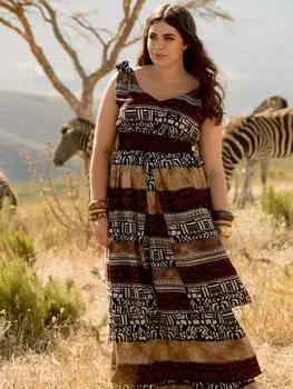 Выкройка: Платье с ярусной юбкой