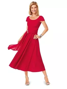 Выкройка: Платье с расклешенной юбкой