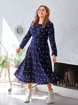 Выкройка: Платье с расклешенной юбкой