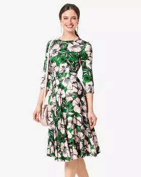 Выкройка: Платье с рукавами 3/4