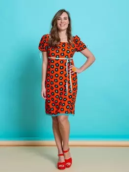 Выкройка: Платье с рукавами-фонариками