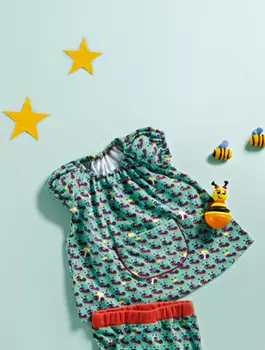 Выкройка: Платье с рукавами-фонариками