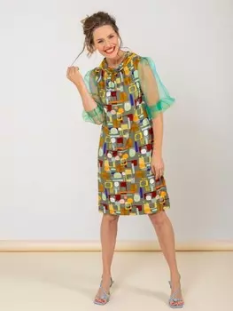 Выкройка: Платье с рукавами из органзы